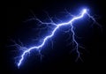 Diagonal electric lightning strike dramatic storm energy effect Royalty Free Stock Photo