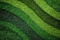 Diagonal Green Artificial Grass Wall with Varied Texture