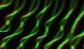 Diagonal green lines with chromatic aberration illustration background