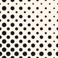 Diagonal halftone dots, circles vector seamless pattern.