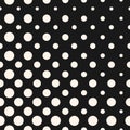 Diagonal halftone dots vector seamless pattern. Circles texture Royalty Free Stock Photo