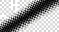 Diagonal halftone fading gradient pattern overlay Royalty Free Stock Photo