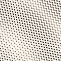 Diagonal halftone mesh seamless pattern. Vector grid, net. Zigzag texture. Royalty Free Stock Photo