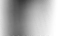 Diagonal halftone pattern with black dots creating a gradient effect on a white background, showing dense to sparse