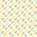 Diagonal Ice Cream pattern in pistachio, strawberry and lemon sorbet colors