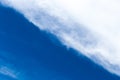 Diagonal line pattern abstract nature of white clouds and blue sky background Royalty Free Stock Photo