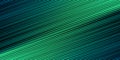 Diagonal gradient lines of teal blue and bright green on black background abstract Royalty Free Stock Photo