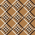 Diagonal lines gride seamless texture, vector fabric pattern background