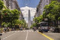 Diagonal Norte Buenos Aires Obelisk Royalty Free Stock Photo