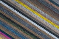 Diagonal pattern of carpet texture