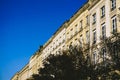 Diagonal pattern with old buildings in central Bordeaux, France