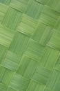 Diagonal pattern of woven grass leaves