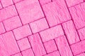 Diagonal pavement pattern toned in bright pink