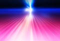 Diagonal pink and blue disco light rays background