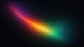 Diagonal rainbow light streak with grainy texture against a dark background abstract black Royalty Free Stock Photo