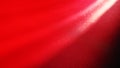 Diagonal rays of light on a red or scarlet background. Blurred abstract background light effect, light leaks. Side