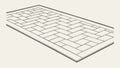 Diagonal Rectangular Pavement Pattern, Modern Path Texture, vector design Generative AI Royalty Free Stock Photo