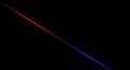 Abstract Red and Blue Neon Light Line on Black Royalty Free Stock Photo