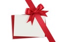 Diagonal red gift bow