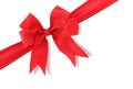 Diagonal red gift bow