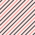 Diagonal seamless pattern, print. Pink, white and black stripes. Textile, wallpaper, cover Royalty Free Stock Photo