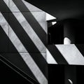 Diagonal Shadows on Concrete Architecture Royalty Free Stock Photo