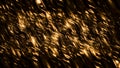 Diagonal shimmering light streams, seamless loop. Motion. Golden blinking pattern with reflective tiles looking like