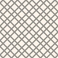 Diagonal square grid seamless pattern. Abstract black and white background, outline shapes lattice Royalty Free Stock Photo