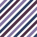Diagonal stripes pattern in blue, purple, and burgundy on a white background Royalty Free Stock Photo