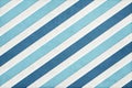 Diagonal stripes pattern in shades of blue and white Royalty Free Stock Photo