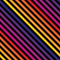 Vector diagonal stripes seamless pattern in bright colors. Retro 80,s 90,s Royalty Free Stock Photo