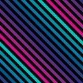 Diagonal stripes seamless pattern in neon bright colors. Retro pattern.