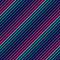 Diagonal stripes seamless pattern in neon bright colors. Retro 80-90`s fashion