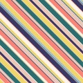 Diagonal stripes seamless pattern. Simple vector texture with oblique lines Royalty Free Stock Photo