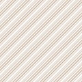 Diagonal stripes seamless pattern. Subtle beige and white vector lines texture Royalty Free Stock Photo