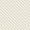 Diagonal stripes seamless pattern. Subtle gold and white vector lines texture Royalty Free Stock Photo