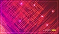 Diagonal stripes vector lines falling with glowing light illustration. Space and stars on dark red and orange background. Royalty Free Stock Photo