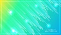 Diagonal stripes vector lines falling with shadow and glowing light illustration. Space and stars on green yellow background.