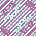 Diagonal symmetric composition of intertwined simple geometric figures. 3d rendering digital illustration
