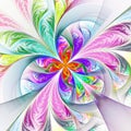 Diagonal symmetric multicolored fractal tracery. Collection - fr