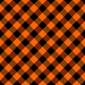 Diagonal tartan Halloween plaid