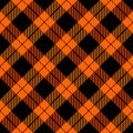 Diagonal tartan Halloween plaid