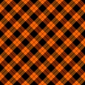 Diagonal tartan Halloween plaid