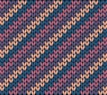 Diagonal vector knitting pattern