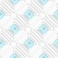 Diagonal white square net and blue pattern