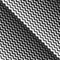 Diagonal zigzag lines seamless pattern. Halftone background. Royalty Free Stock Photo
