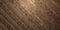 Diagonally arranged warm brown wood boards or planks surface background texture, empty floor or wall hardwood wallpaper Royalty Free Stock Photo