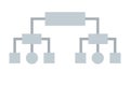 Architecture diagram in programming environment flat icon vector isolated. Royalty Free Stock Photo