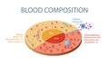 Diagram of blood composition Royalty Free Stock Photo