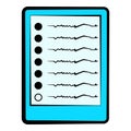 Diagram of brain activity icon, icon cartoon Royalty Free Stock Photo